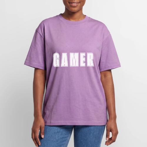 Gamer Collegiate White Text Design - Unisex Garment Dyed T-Shirt