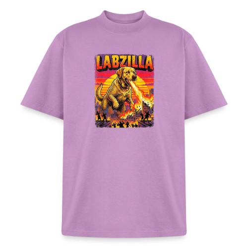 Labzilla Giant Yellow Labrador Monster Tee - Heavyweight Washed Unisex T-Shirt