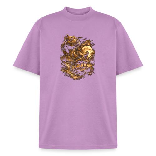Pit Bull Howling Moon Fantasy Forest Tee - Heavyweight Washed Unisex T-Shirt