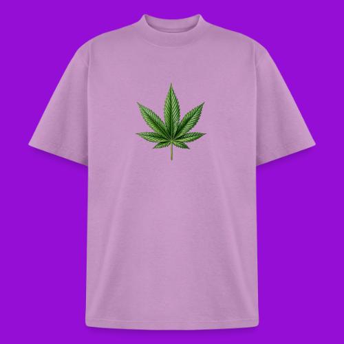 Cannabis Leaf - Heavyweight Washed Unisex T-Shirt