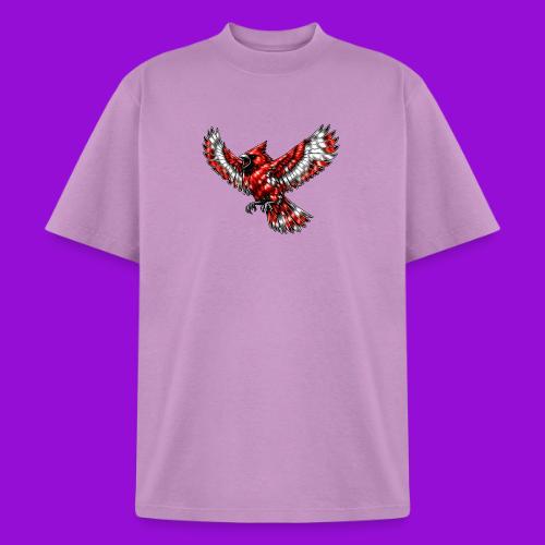Cardinal in Flight - Heavyweight Washed Unisex T-Shirt