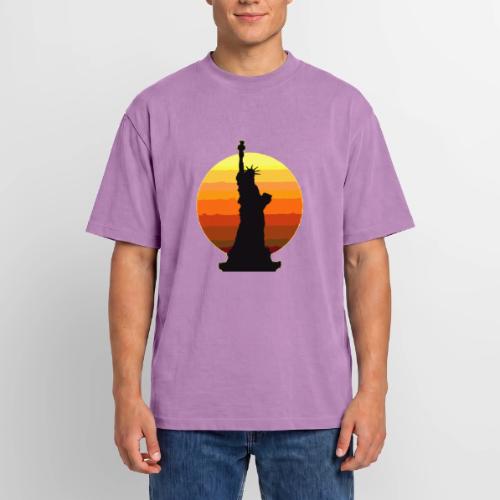 USA: Golden Horizon Liberty - Unisex Garment Dyed T-Shirt