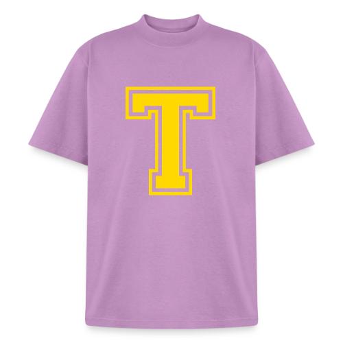 Letter T – Capital Athletic Alphabet Monogram - Heavyweight Washed Unisex T-Shirt