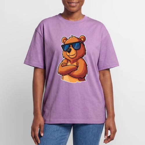 Cool Bear Sunglasses Cartoon Design - Unisex Garment Dyed T-Shirt