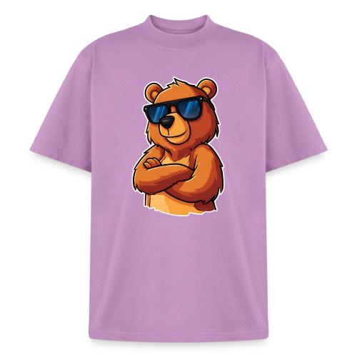 Cool Bear Sunglasses Cartoon Design - Heavyweight Washed Unisex T-Shirt