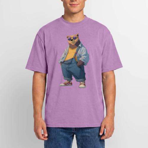 Fashion Streetwear Bear Cartoon Art - Unisex Garment Dyed T-Shirt
