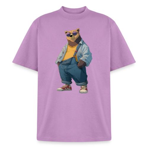 Fashion Streetwear Bear Cartoon Art - Heavyweight Washed Unisex T-Shirt