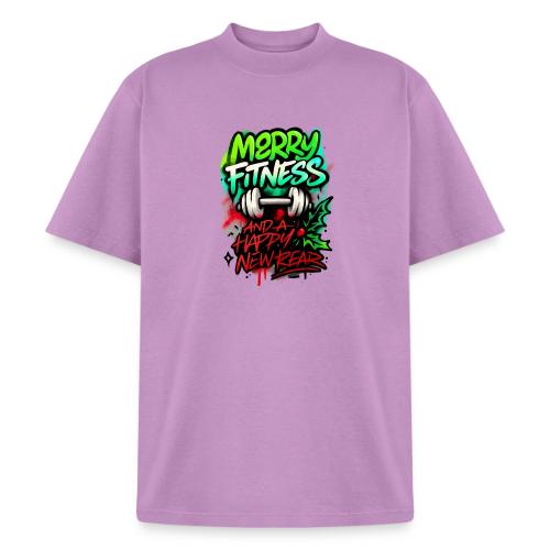Merry Fitness Christmas Gym Humor - Heavyweight Washed Unisex T-Shirt