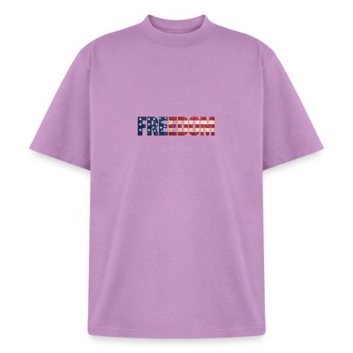 Freedom American Flag Distressed Patriotic Shirt - Heavyweight Washed Unisex T-Shirt