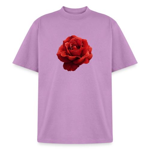 Rose: Crimson Dew Bloom - Heavyweight Washed Unisex T-Shirt