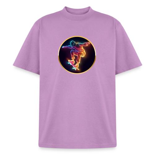 Skateboarding: Midnight Neon Skater - Heavyweight Washed Unisex T-Shirt