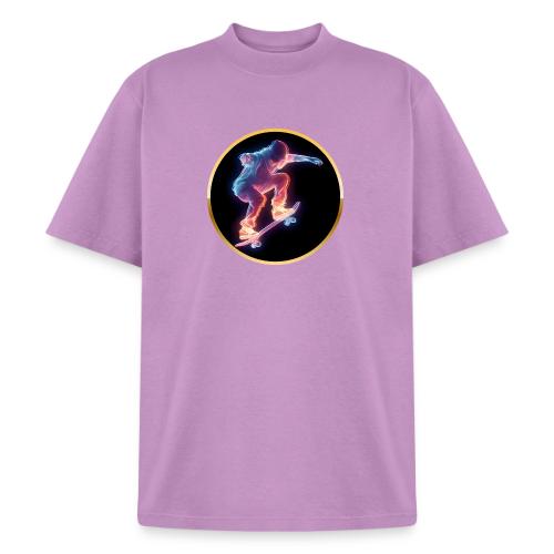 Skateboarding: Neon Skate Orbit - Heavyweight Washed Unisex T-Shirt