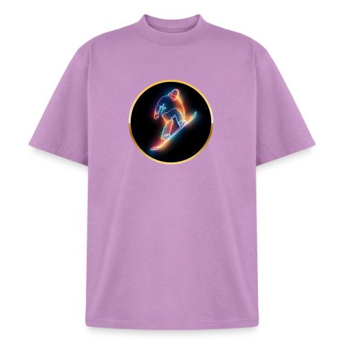 Golden Neon Snowboard - Heavyweight Washed Unisex T-Shirt