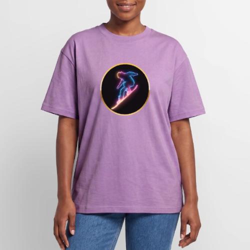 Snowboarding: Neon Snow Drift - Unisex Garment Dyed T-Shirt