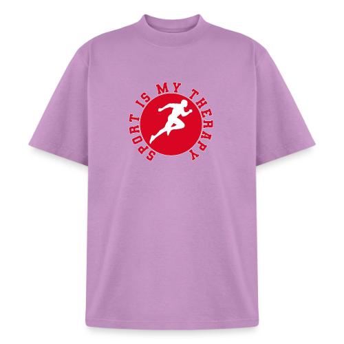 Sport Is My Therapy – Running Motivation Badge - Heavyweight Washed Unisex T-Shirt