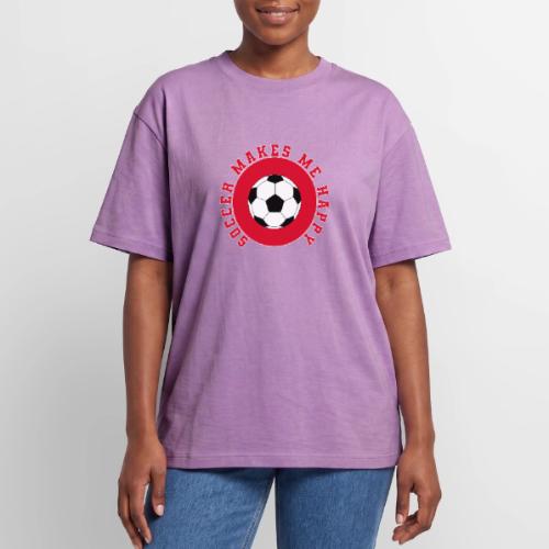 Soccer Makes Me Happy – Football Joy Graphic - Unisex Garment Dyed T-Shirt