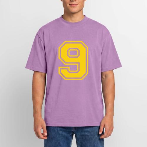 Number 9 in a classic athletic collegiate font - Unisex Garment Dyed T-Shirt