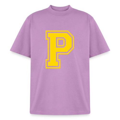 Letter P – Capital Athletic Alphabet Monogram - Heavyweight Washed Unisex T-Shirt