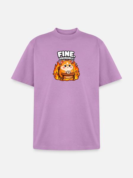 Fine. Probably - Unisex Garment Dyed T-Shirt - lilac
