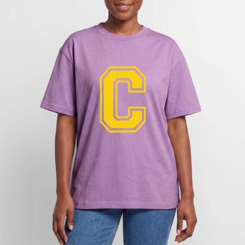 Letter C – Capital Athletic Alphabet Monogram - Unisex Garment Dyed T-Shirt