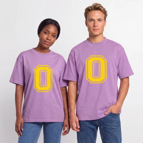 Letter O – Capital Athletic Alphabet Monogram - Unisex Garment Dyed T-Shirt
