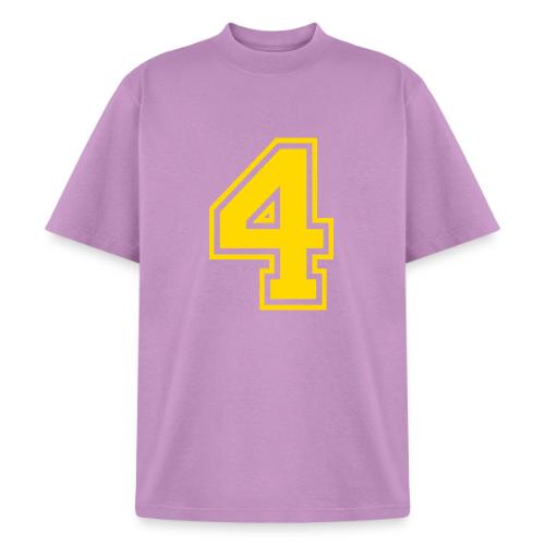 Number 4 in a classic athletic collegiate font - Heavyweight Washed Unisex T-Shirt