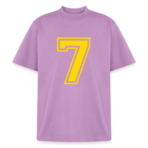 Number 7 in a classic athletic collegiate font - Heavyweight Washed Unisex T-Shirt