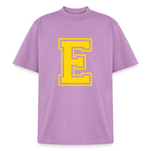 Letter E – Capital Athletic Alphabet Monogram - Heavyweight Washed Unisex T-Shirt