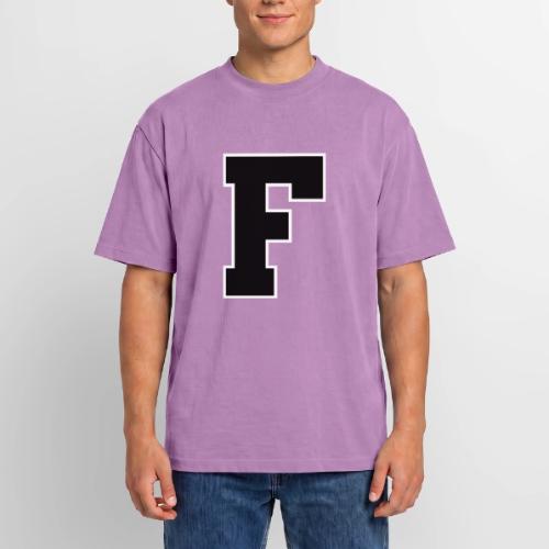 Varsity Letter F Athletic Monogram - Unisex Garment Dyed T-Shirt
