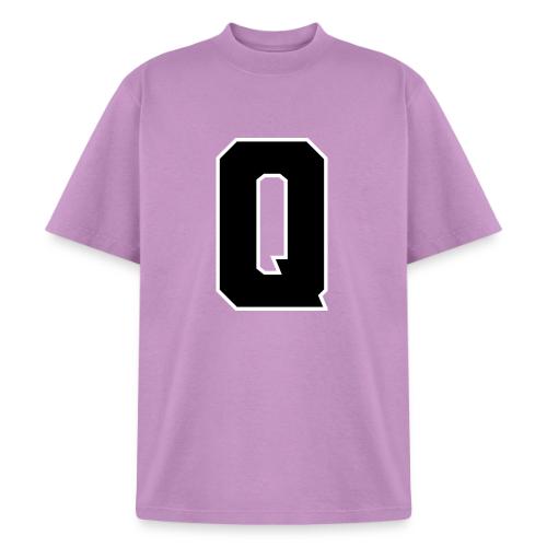 Varsity Letter Q Collegiate Font Graphic - Heavyweight Washed Unisex T-Shirt