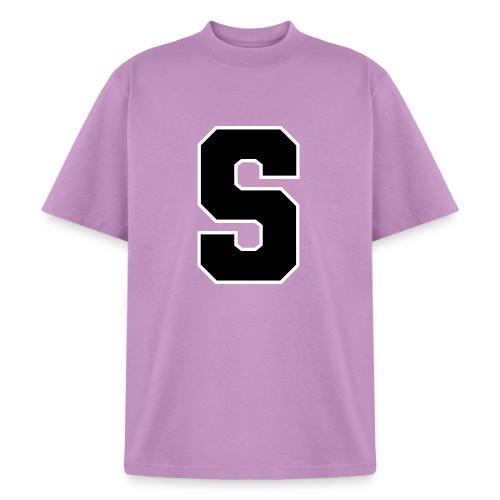 Varsity Letter S Collegiate Alphabet Art - Heavyweight Washed Unisex T-Shirt