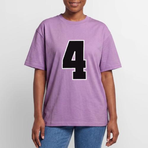 Varsity Number 4 College Style - Unisex Garment Dyed T-Shirt