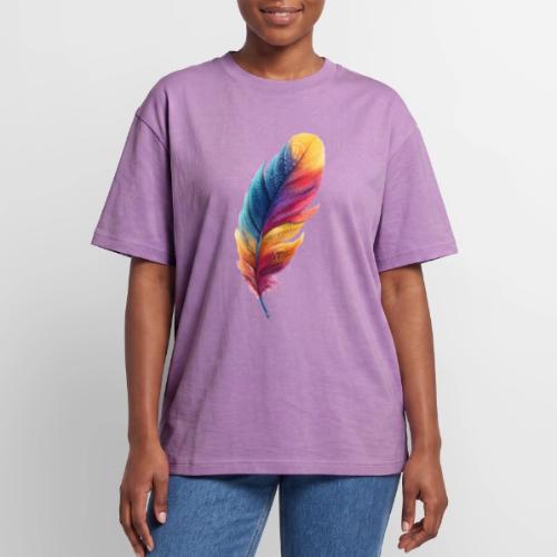 Rainbow Flight Feather - Unisex Garment Dyed T-Shirt