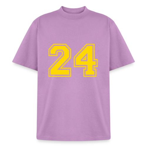 Number 24 in a classic athletic collegiate font - Heavyweight Washed Unisex T-Shirt