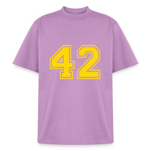 Number 42 in a classic athletic collegiate font - Heavyweight Washed Unisex T-Shirt