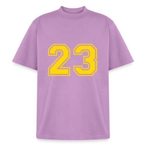 Number 23 in a classic athletic collegiate font - Heavyweight Washed Unisex T-Shirt