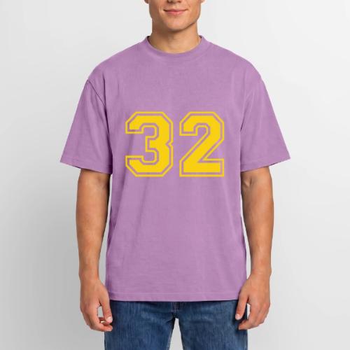 Number 32 in a classic athletic collegiate font - Unisex Garment Dyed T-Shirt