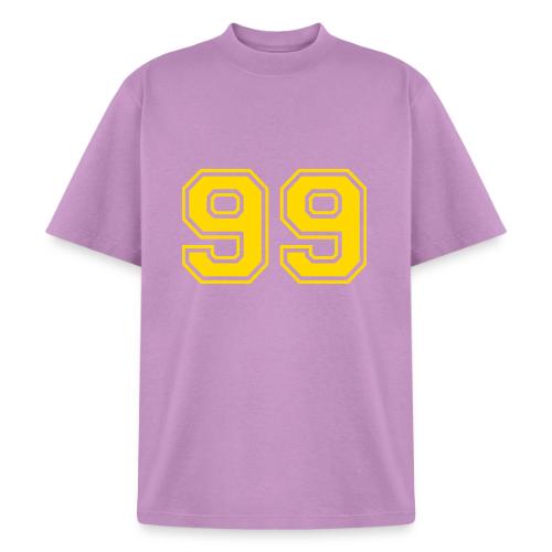 Number 99 in a classic athletic collegiate font - Heavyweight Washed Unisex T-Shirt