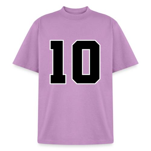 Varsity Number 10 Athletic Design - Heavyweight Washed Unisex T-Shirt