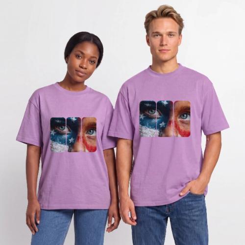USA: Star-Spangled Glance - Unisex Garment Dyed T-Shirt