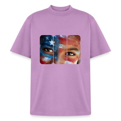 USA: Eyes of the Flag - Heavyweight Washed Unisex T-Shirt