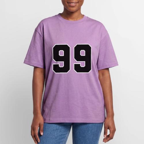 Varsity Number 99 Athletic Font - Unisex Garment Dyed T-Shirt