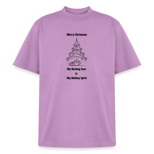 My Resting Face Is My Christmas Spirit T-Shirt - Heavyweight Washed Unisex T-Shirt