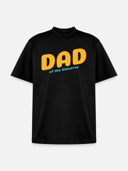 Dad of the Universe - Unisex Garment Dyed T-Shirt - black