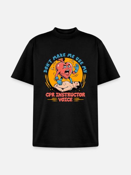 CPR Instructor Paramedic - Unisex Garment Dyed T-Shirt - black