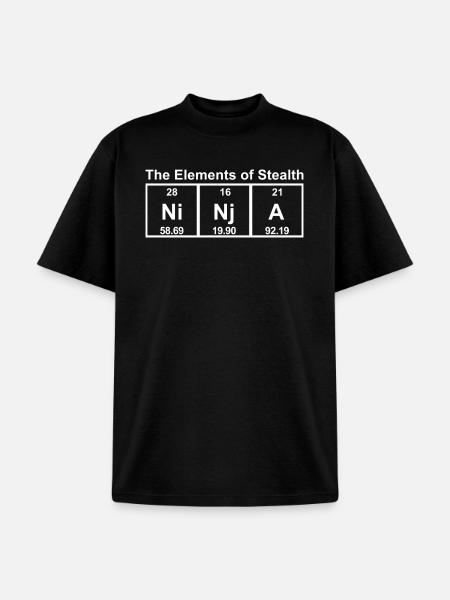 Ninja Elements Of Stealth - Unisex Garment Dyed T-Shirt - black