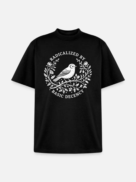 Radicalized by Basic Decency - Unisex Garment Dyed T-Shirt - black