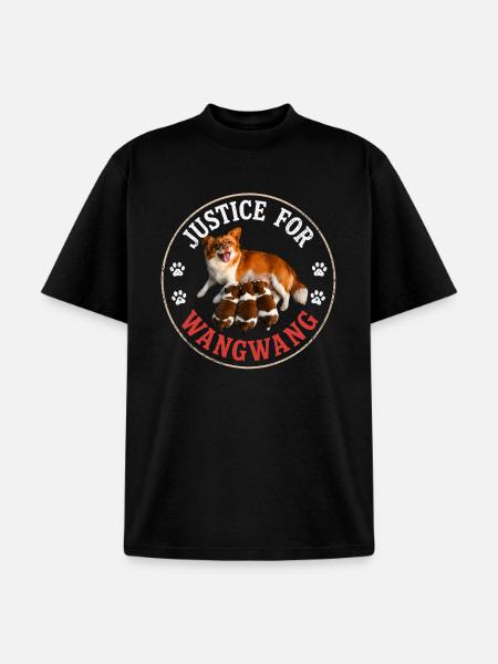 Justice For Wangwang Dog - Unisex Garment Dyed T-Shirt - black