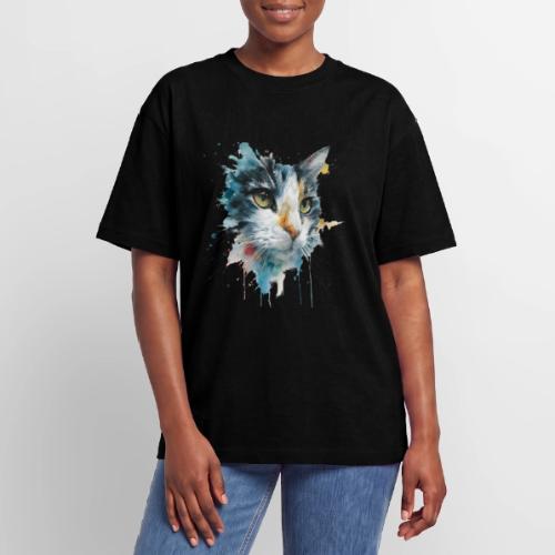 Watercolor cat face - Unisex Garment Dyed T-Shirt