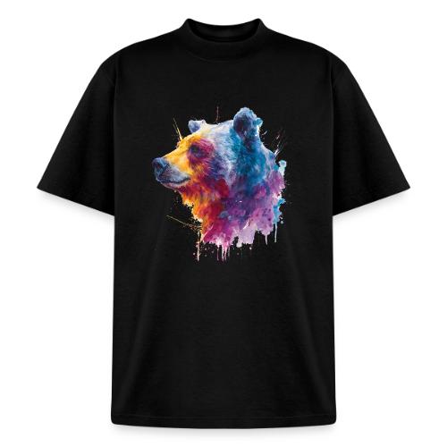 Watercolor Bear Portrait - Heavyweight Washed Unisex T-Shirt